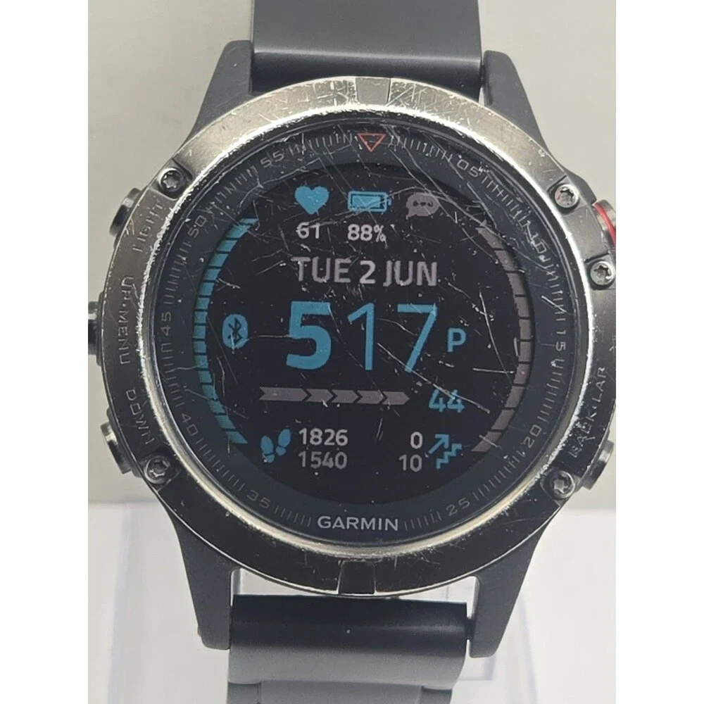 Garmin Fenix 5 47mm GPS Multisport Smartwatch Heart Rate 100M Black Watch Tested